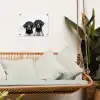 Honden - Bivakmuts - Zwart - wit tuinposter los doek klein -sfeer7