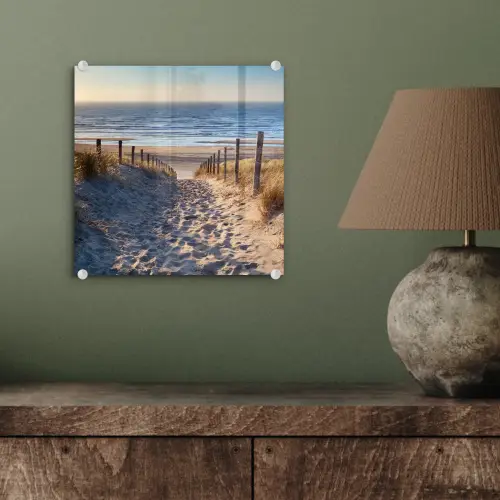 Strand - Zee - Nederland - Duinen - Zon plexiglas 5mm klein -sfeer3