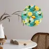 Citroen - Bloemen - Bruisend - Water Wandcirkel behangsticker klein 186 -sfeer3