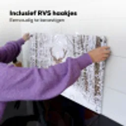 Hert - Winter - Bos - Natuur - Wit Inductie beschemer met haakjes klein -ky-ophangen-nl