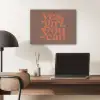 Yes girl you can - Oranje - Bruin PET vilt klein -sfeer5