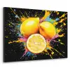 Citroen - Graffiti - Kleurrijk - Verf - Modern Textielframe - compleet frame klein -3d