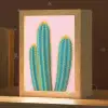 Cactussen - Modern - Pastel Light Box met kabel (Kinderlampje) klein -zzz_3d_website