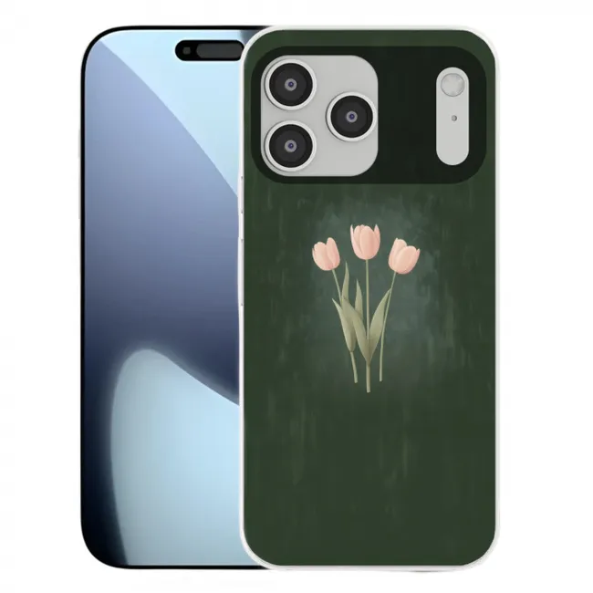 Handyhülle - Tulpen - Liebe - Dunkelgrün