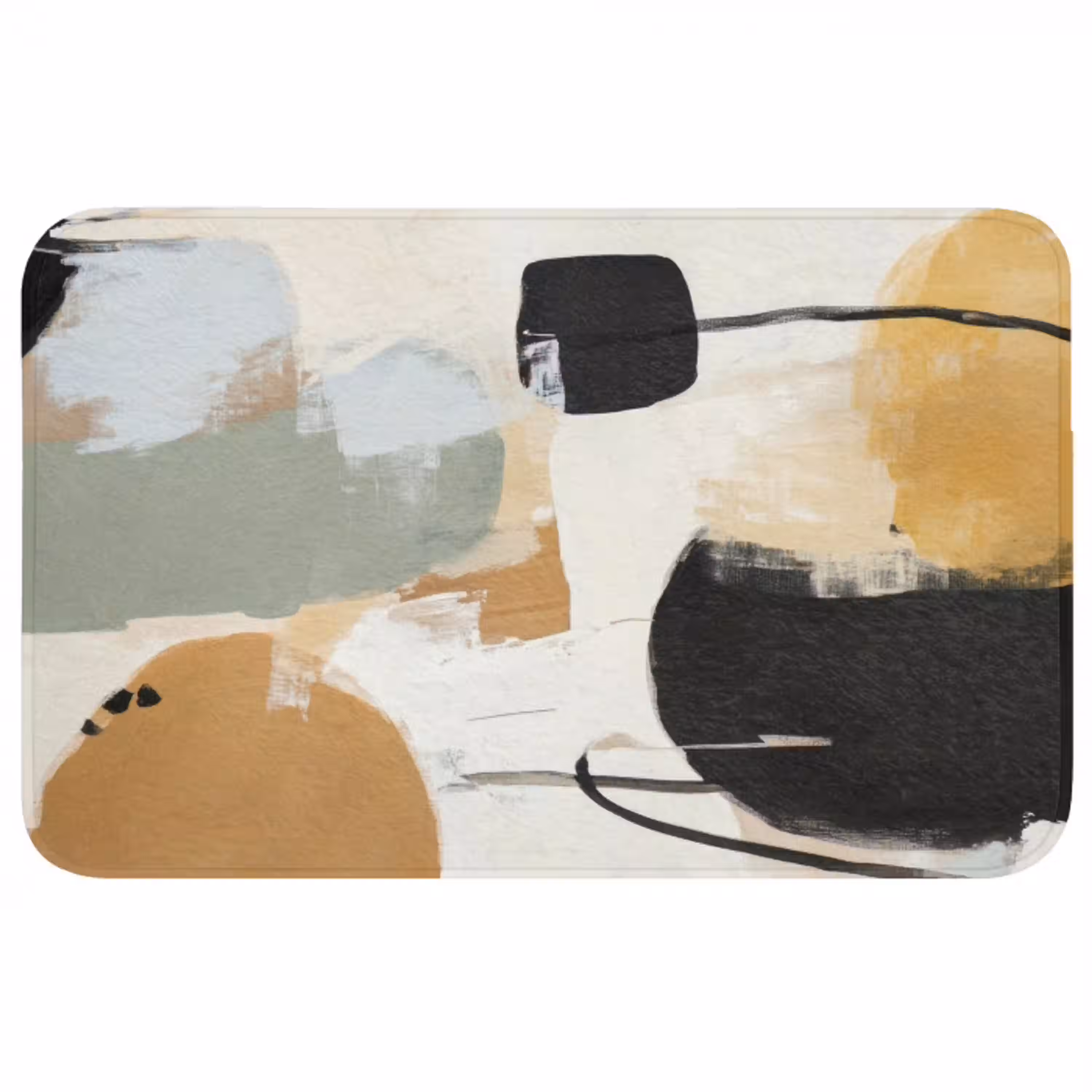 Paint - Abstract - Kleuren Badmat middel -3d