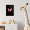 Vlinder - roze - Elegant fotolijst zwart zonder passe partout klein -usfeer4_kinderkamer