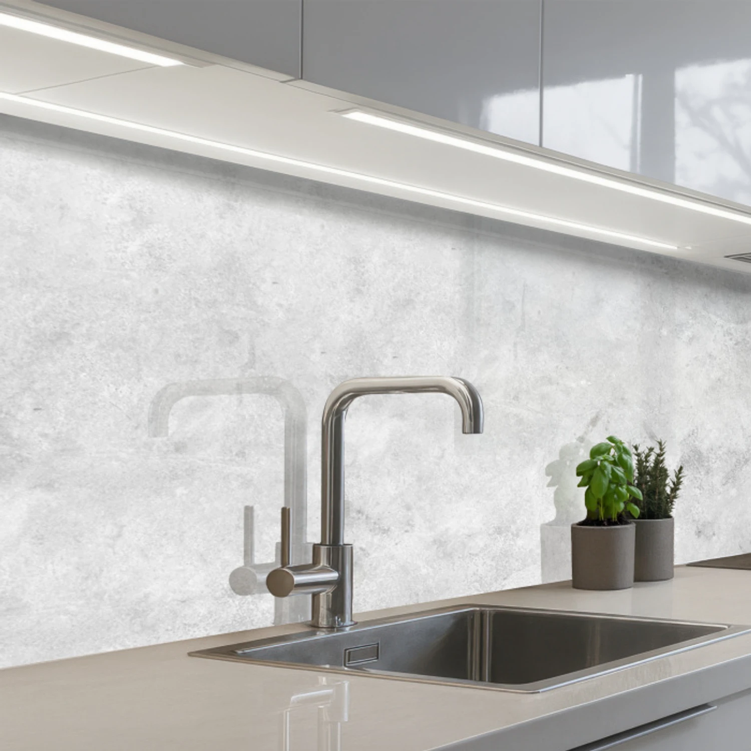 Marmer - Textuur - Grijs - Marmerlook keuken achterwand 2 middel -3d_schuin