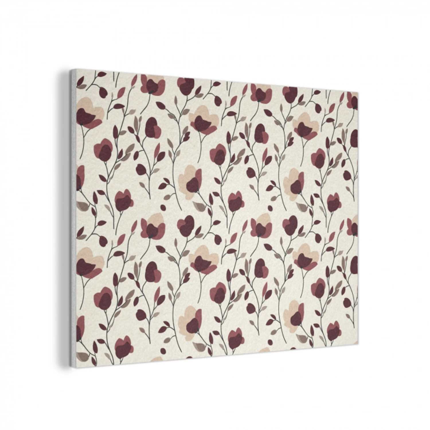 Bloemen - Botanisch - Bordeaux PET vilt klein 837 -3d