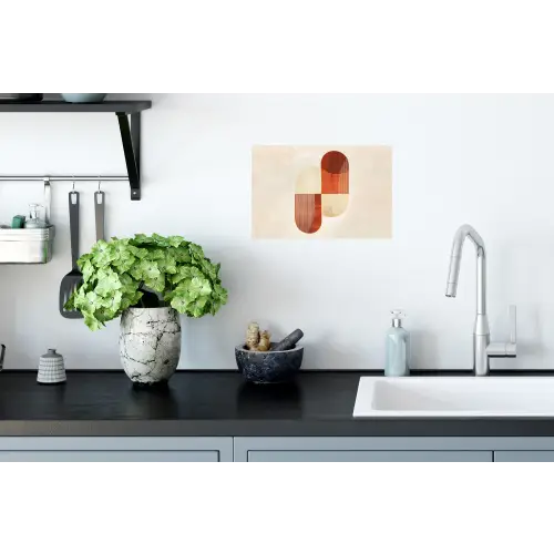 Bogen - Beige - Vormen Muursticker klein -keuken