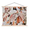 Bladeren - IJs - Winter - Natuur textielposter latten blank klein -3d