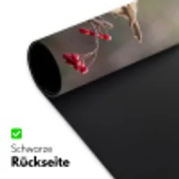 Roodborst - Tak - Bessen - Natuur Muismat XXL klein -ysfeer2_duits