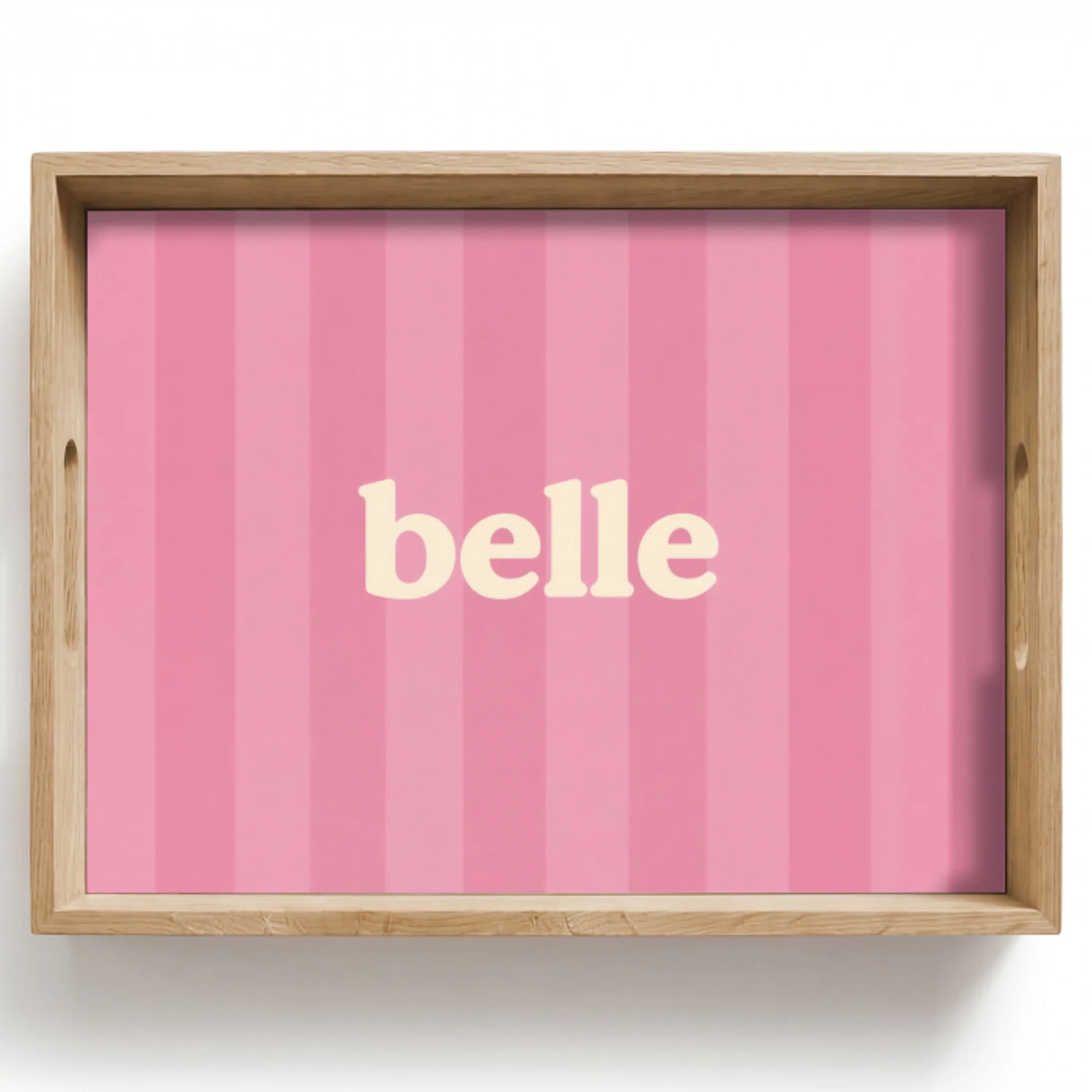 Roze - Gestreept - Belle Dienblad Rechthoek middel -z3d_shopping