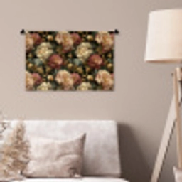 Bloemen - Barok - Patroon - Roze - Crème Wandkleed katoen klein 269 -sfeer4