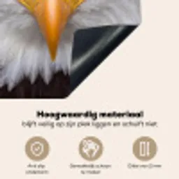 Amerikaans - Zeearend - Portret - Geel Inductie beschemer met haakjes klein -ky-onderkant-nl