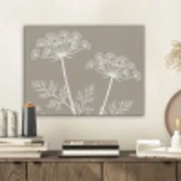 Grafisch - Fluitenkruid - Taupe PET vilt klein -sfeer1