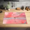 Roze - Surfen - Zee Inductie beschermer vinyl 3mm klein -sfeer5
