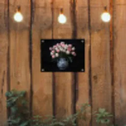 Bloemen - Roze - Tulpen - Vaas tuinposter los doek klein -sfeer1