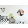 Abstract - Golven - Sierlijk - Roze Wandcirkel aluminium klein -kinderkamer