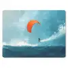 Kitesurfer - Oranje - Zee - Lucht muismat rubber klein -3d
