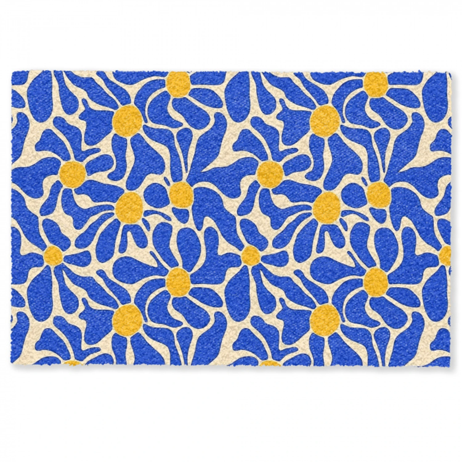 Abstract - Bloem - Blauw Deurmat klein 898 -zkaufland3d