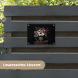 Bloemenvaas - Hout - Bloemen - Boeket tuinposter los doek klein -sfeer3