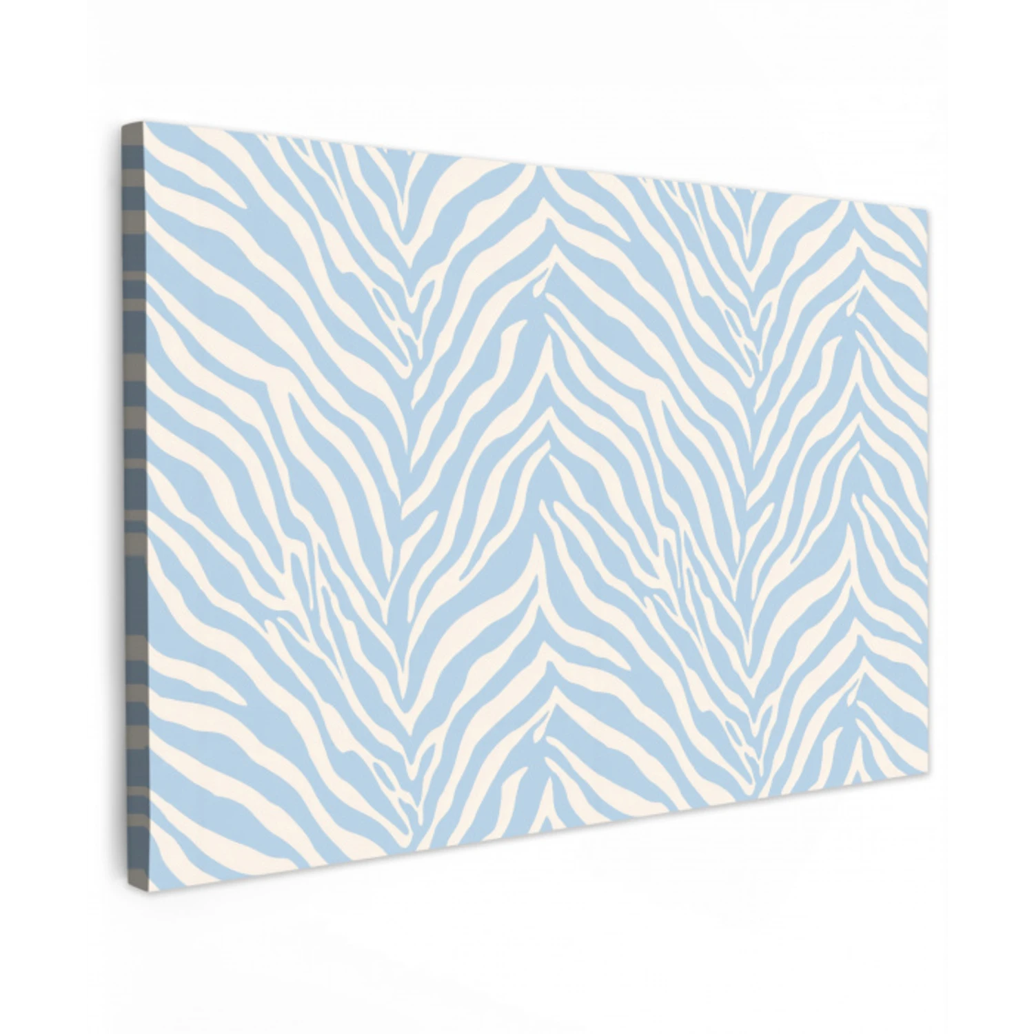 Zebra - Motief - Blauw - Wit canvas 2cm klein 34 -z3d