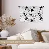 Abstract - Zwart - Wit - Diversiteit Wandkleed katoen klein 269 -sfeer1