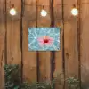 Hibiscus - Water - Roze tuinposter los doek klein -sfeer1