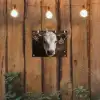 Kalf - Oormerk - Houten stal tuinposter los doek klein -sfeer1