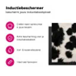 Bont - Textuur - Zwart - Wit Inductie beschermer vinyl 3mm klein -wsfeer2_website