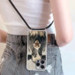 Koe - Portret - Dieren - Modern Hoesje iPhone 16 Pro Max met koord klein -sfeer5
