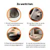Minimalistisch - Bloem - Bladeren - Beige Inductie beschermer vinyl 3mm klein -zzzzzzz-td-werking