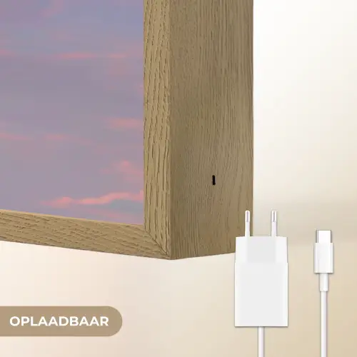 Planeet - Lucht - Wolken - Pasteltinten Light Box met batterij (Wandlamp) middel -USP_websiteoplaadbaarNL