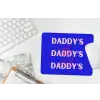 Blauw - Daddy's - Blokletters muismat rubber klein -witbureau