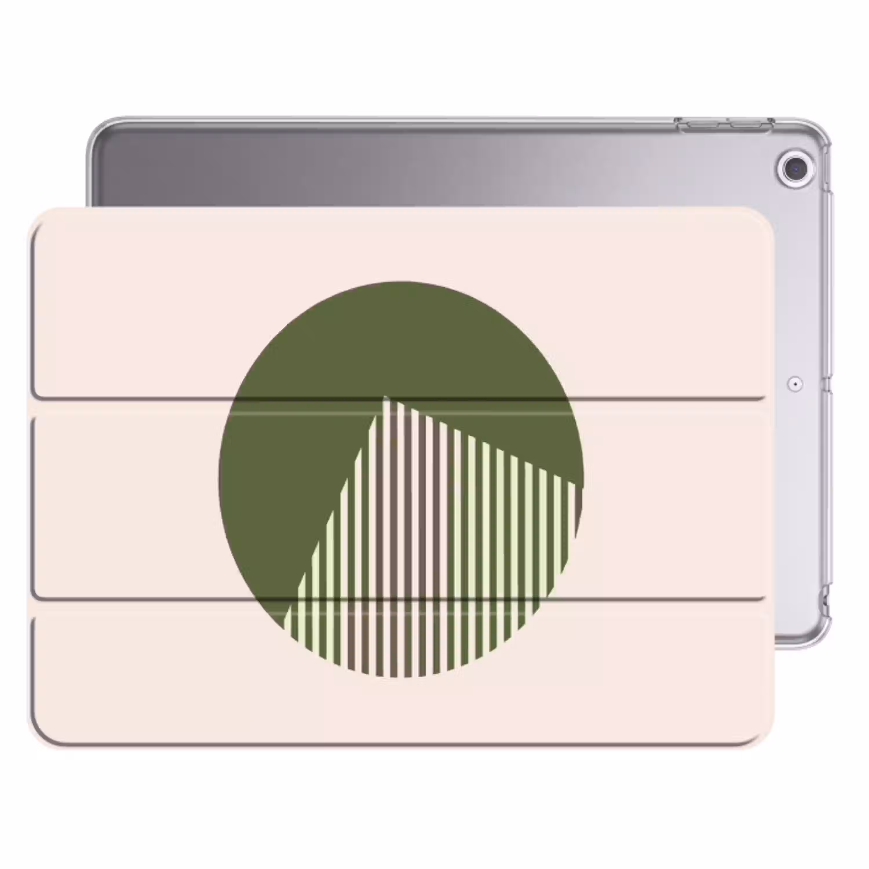 Cirkel - Strepen - Geometrisch - Abstract - Groen Apple iPad 2017 middel -threedimensional_3d_global