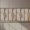 Golven - 3D - Crème keuken achterwand 2 middel 871 zz_3dshopping