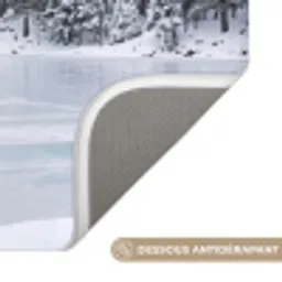 Meer - Dennen - IJs - Winter - Rustgevend Badmat klein -USP_AntislipFR