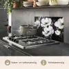 Bloemen - Wit - Abstract keuken achterwand spatscherm klein -usp_NL