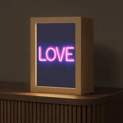 Neon - Love - Valentijn Light Box met kabel (Tafellamp) klein -z3d_website
