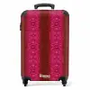 Felroze slangenhuid met symmetrische schubstructuur NBS - Handbagage koffer - Volwassenen Unisex middel -productfoto_recht