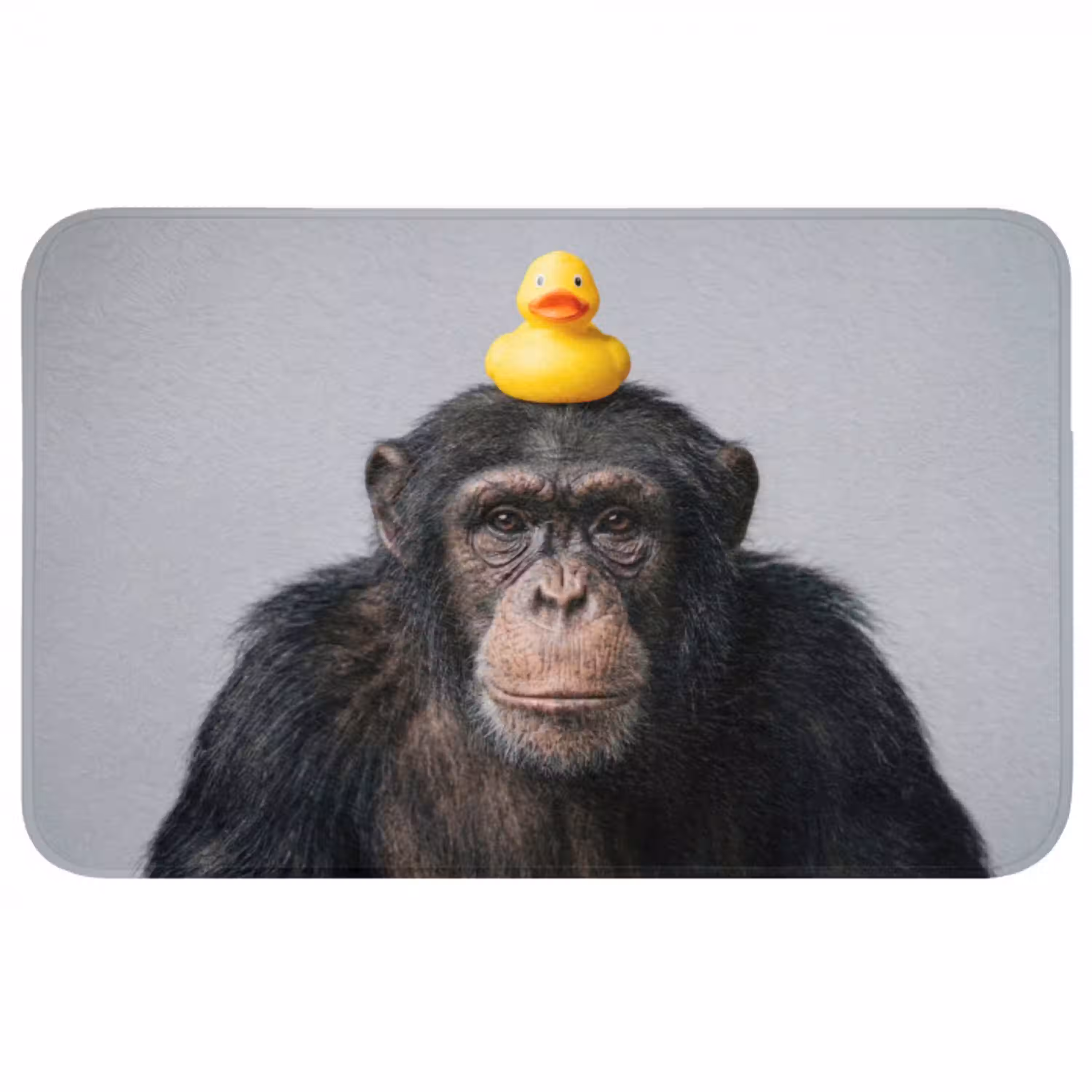 Chimpansee - Badeend - Grijs WCmat middel -3d