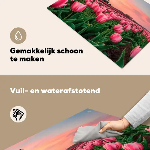 Tulpen - Molen - Nederland Inductie beschemer met haakjes klein -ky-schoon-nl