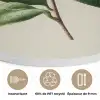Cameliabloem - Wit - Groen Akoestische PET Vilt - Rond klein -closeup_FR