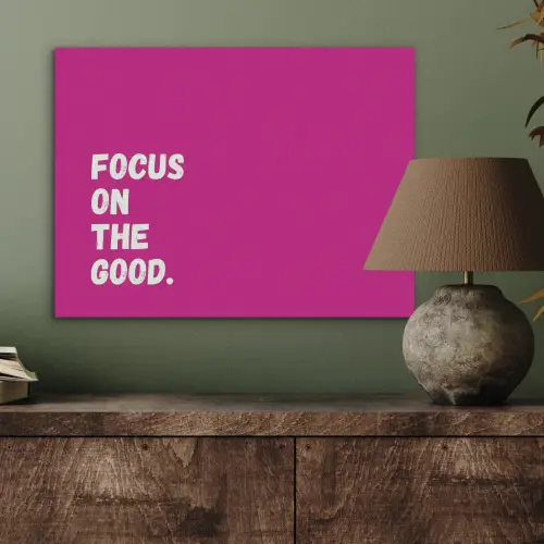 Focus on the good - Roze - Simple PET vilt klein -sfeer2