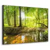 Bos - Landschap - Water - Bomen - Zon - Groen - Natuur Textielframe - compleet frame klein -3d