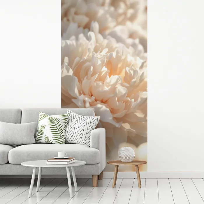 Close up - Pioenroos - Lichtroze fotobehang vinyl groot -woonkamer