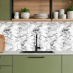 Marmer - Zwart - Dramatisch - Wit keuken achterwand 2 middel 871 -sfeer3