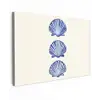 Schelpen - Blauw - Patroon Tuinposter op houten frame 2 cm dik klein -3d