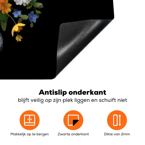 Vaas - Boeket - Bloemen - Kleur Inductie beschermer vinyl 3mm klein -zzzzzzz-td-onderkant
