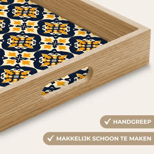 Patroon - Siertegel - Kleurrijk Dienblad Rechthoek middel 911 -USP_HandgreepNL